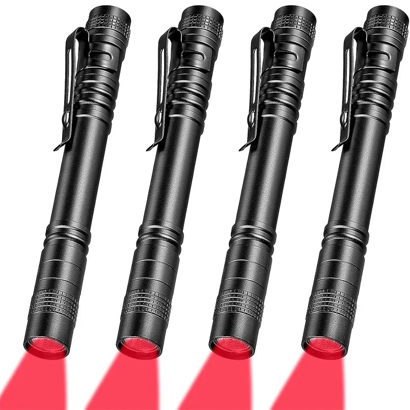 POCKETMAN Red LED Pen Flashlight | Astronomy & Night Vision Torch