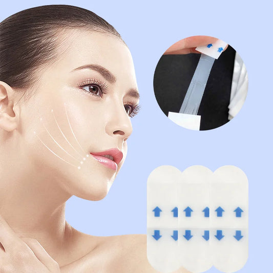 40-120PCS V-Shape Face Wrinkle Sagging Skin Adhesive Tape Lifting Face Stickers Invisible Transparent Thin Face Patche Lift Tool Peaceful Pleasures Health and Wellness