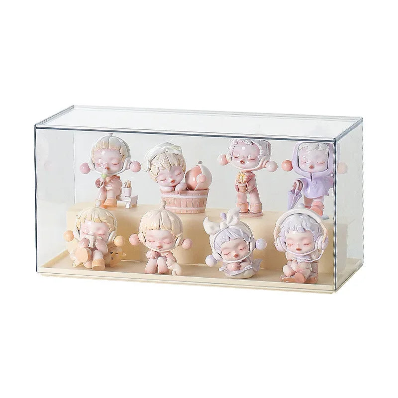 Acrylic Display Case for Action Figures Dustproof Protection Showcase for Collectible Pop Figures and Toys Box Organizer Peaceful Pleasures Health and Wellness