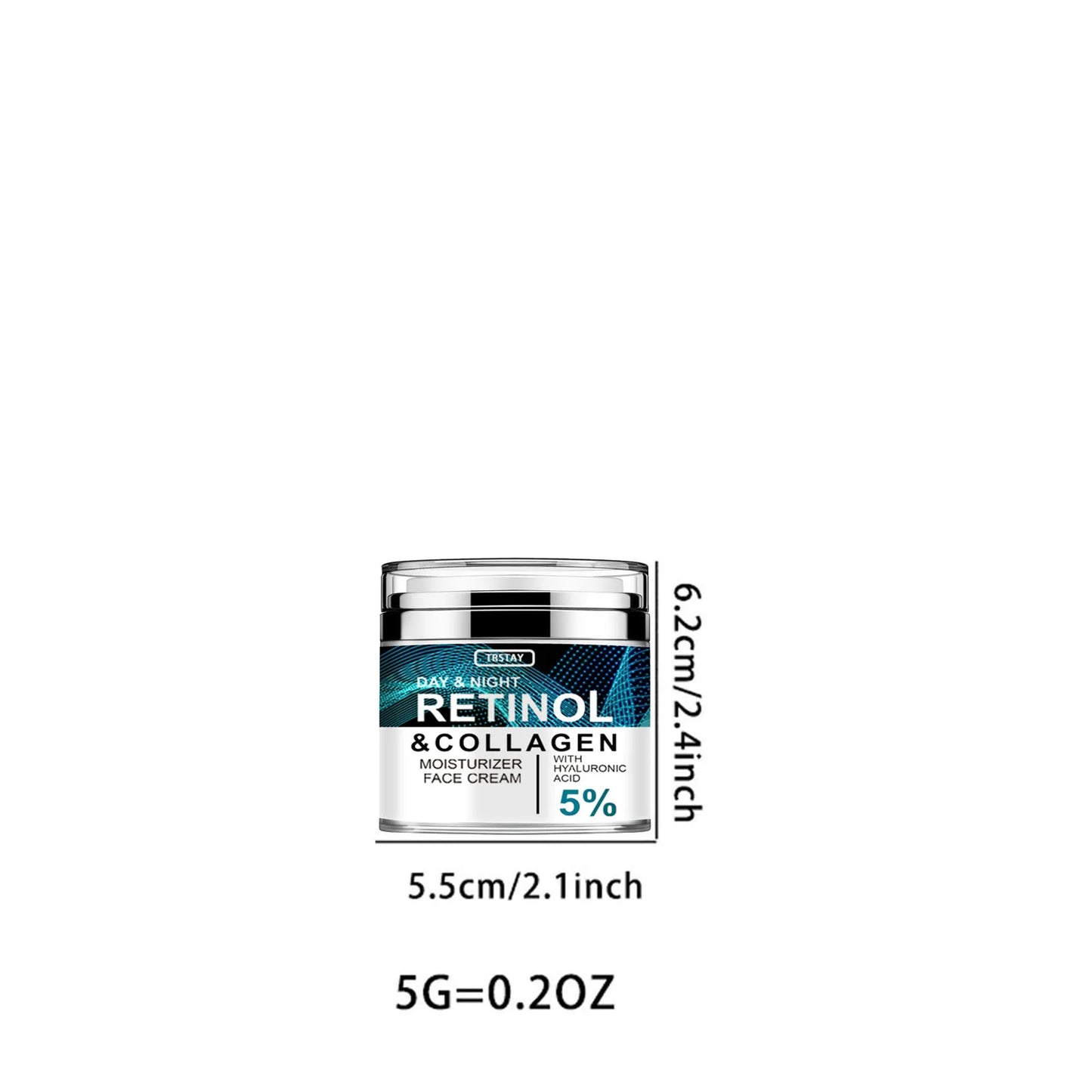 Collagen Retinol Hyaluronic Acid Cream, Retinol and Collagen Face Cream, Anti Againg Collagen Retinol Hyaluronic Acid Cream Peaceful Pleasures Health and Wellness 5G