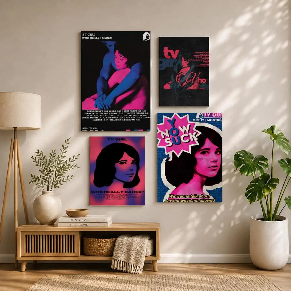 Band T-TV GirlS Poster HD Self Adhesive Waterproof Wall Art Ideal for Home Office Dorm Bedroom Great Gift Peaceful Pleasures Health and Wellness