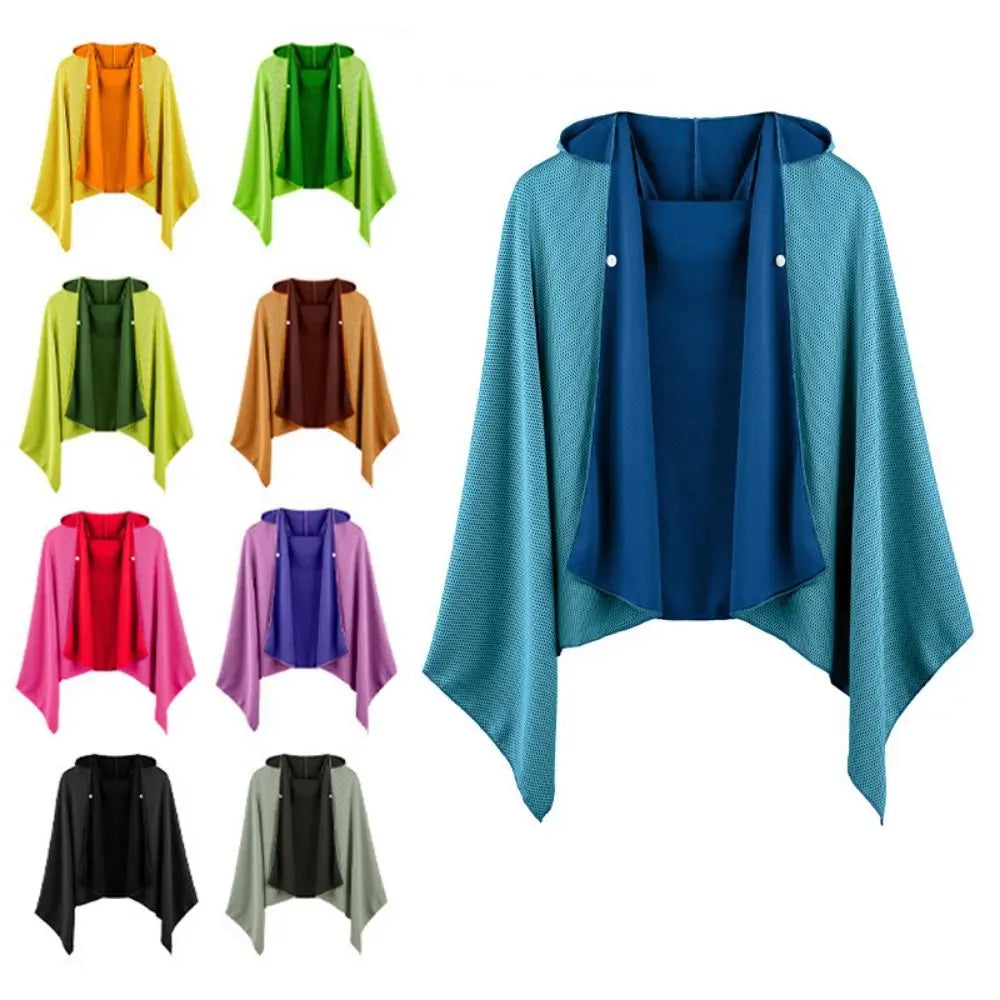 Beach Hooded Poncho Towel | Quick-Dry Microfiber Surf Wrap Beach Poncho Towel Peaceful Pleasures Health and Wellness