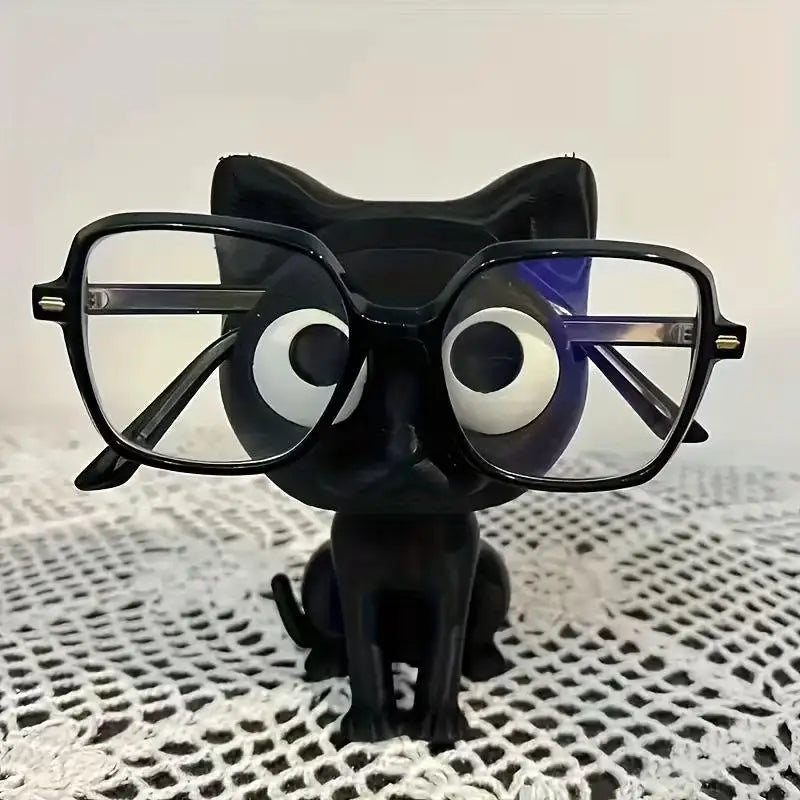 3D Printed Cat-Eye Glasses Stand | Sculptural Desk Eyeglass Holder