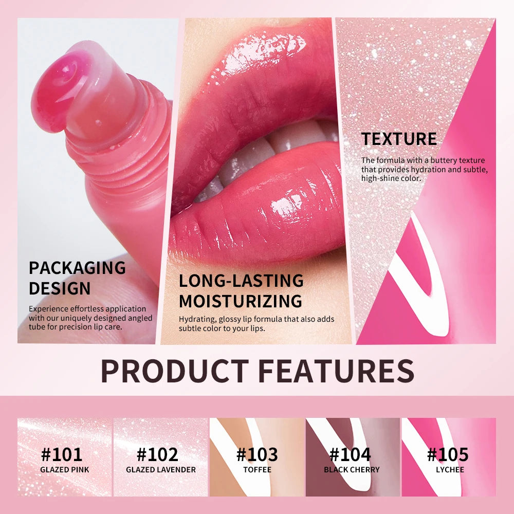 Lip Oil Plumper Long Lasting Lip Gloss Keychain Glowing Butter Moisturizing Pink Nourishing Makeup Care Hydrating Lipstick Peaceful Pleasures Health and Wellness