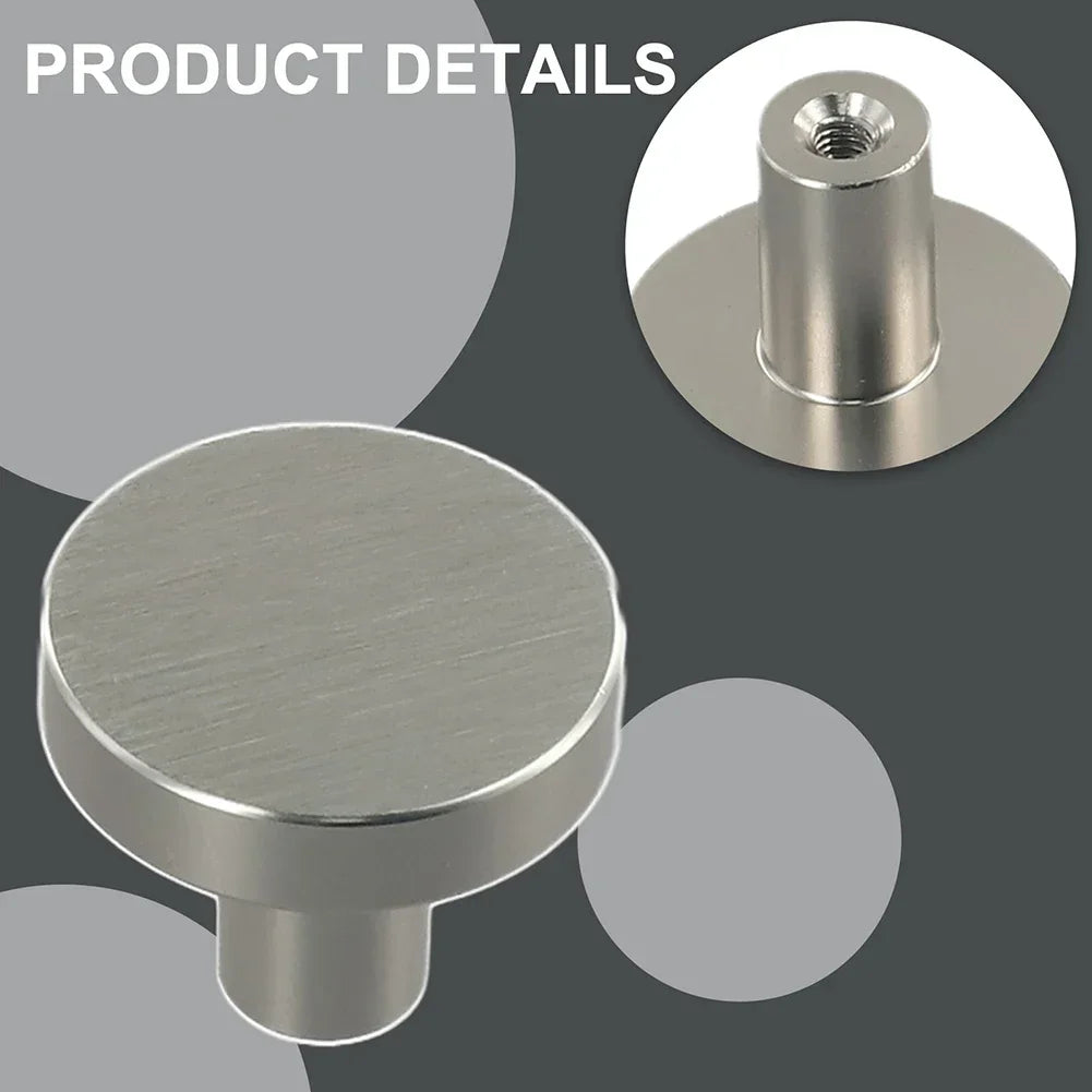 Round Single Hole Cabinet & Drawer Handle | Space Aluminum