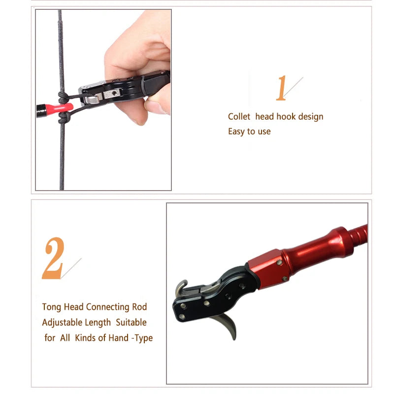 Archery Compound Bow Wristband Release Aid 360 Rotating Thumb Trigger