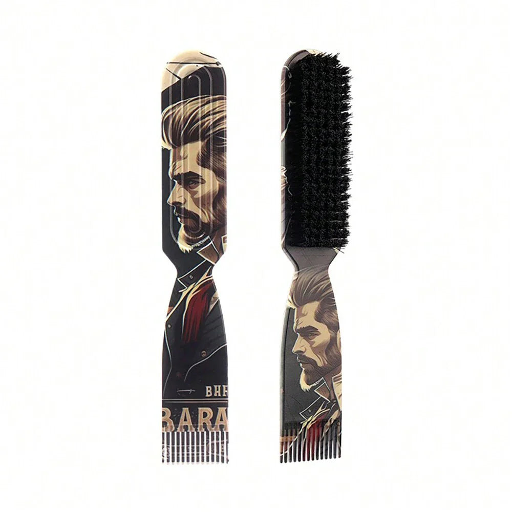 Retro Print Anti-Static Hair Comb – Men's Styling & Detangling