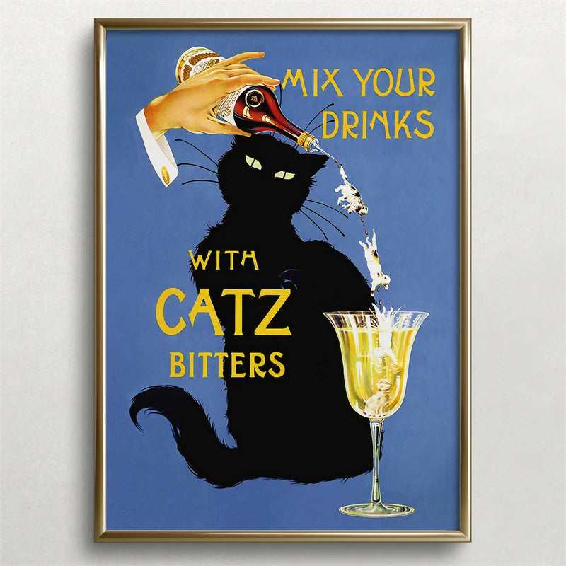 Vintage Beer and Cigarette Rodeo Poster Print Canvas Painting Wall Art Picture for Retro Bar Living Room Home Decoration Peaceful Pleasures Health and Wellness