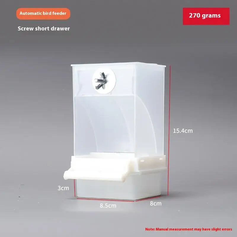 Large Anti-Splash Bird Feeder Box for Parrots & Small Birds