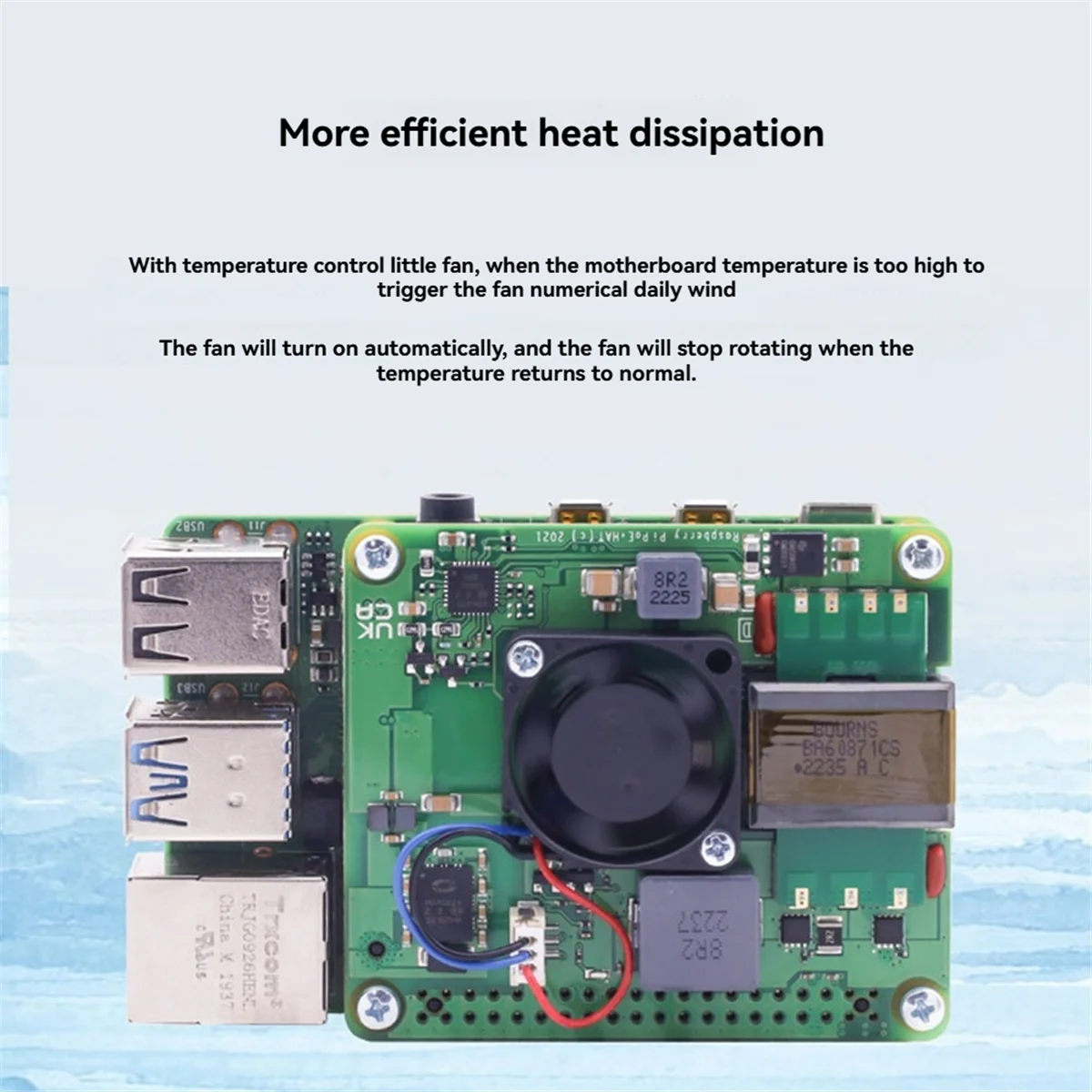 Raspberry Pi 4 & 3 B+ PoE+ HAT – 802.3af/at Power over Ethernet Peaceful Pleasures Health and Wellness Default Title