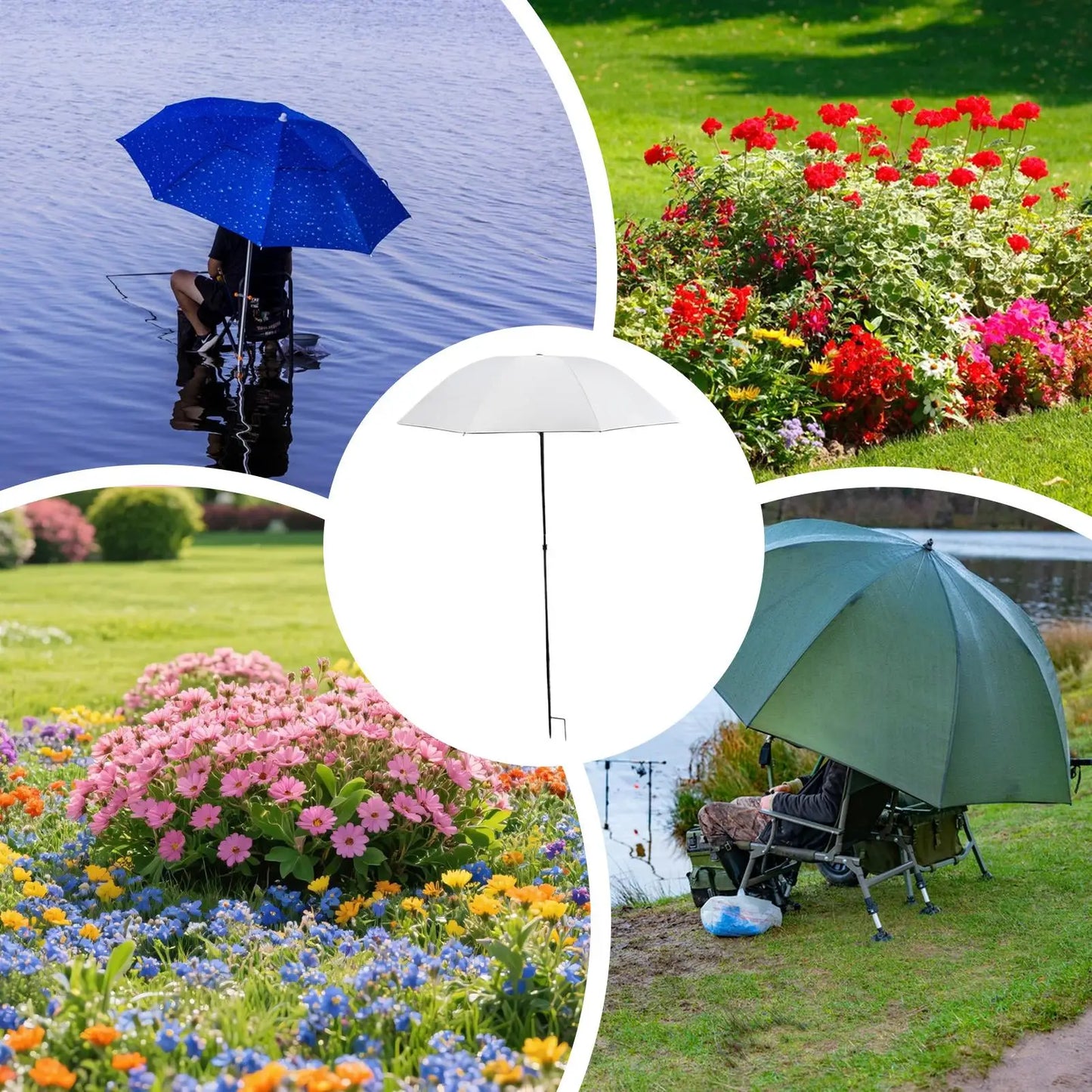 Plant Shade Umbrella with Metal Stake | UV & Rain Guard