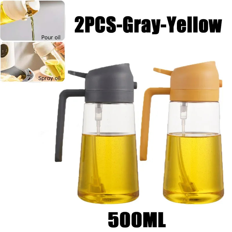 2-in-1 Oil Sprayer Bottle 500ml – Air Fryer, BBQ & Kitchen