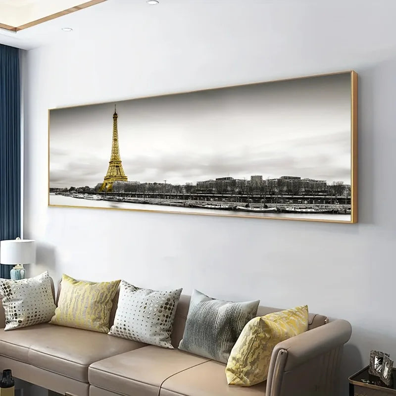 Eiffel Tower Canvas Poster | Modern Landscape Wall Art Unframed Canvas Wall Art Peaceful Pleasures Health and Wellness