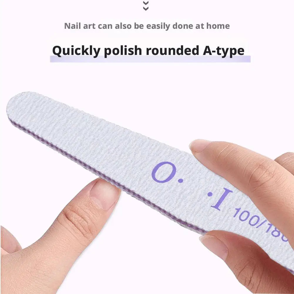 10-Pack Double-Sided Nail Files | 100/180 Grit Manicure Set