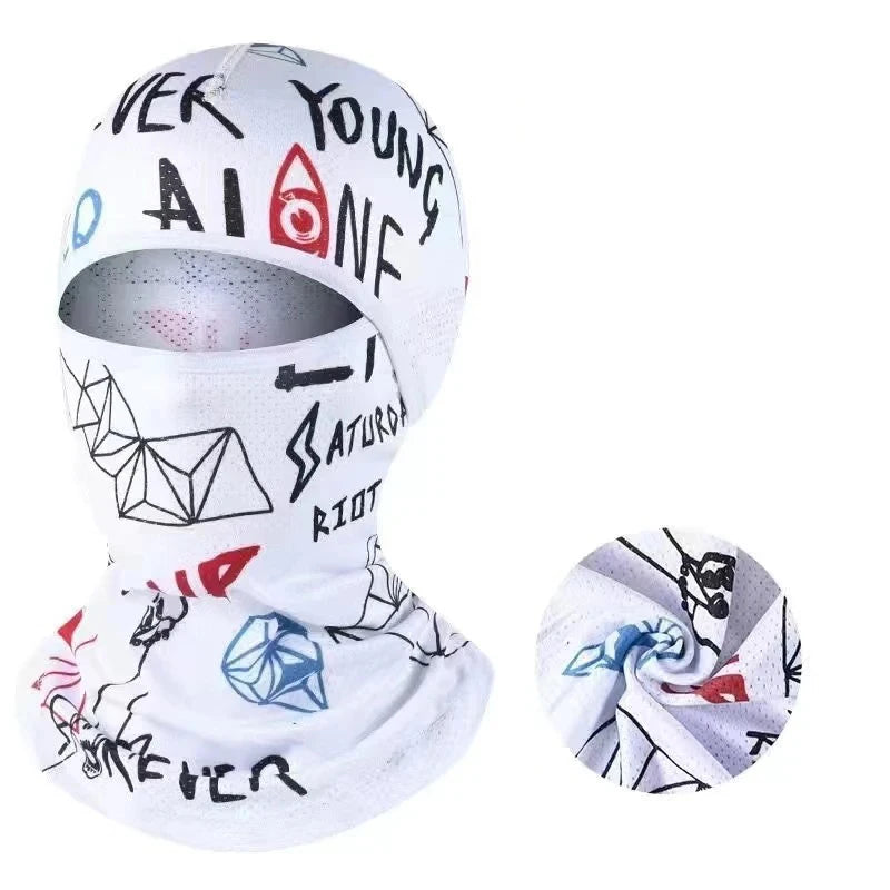 Summer Cool Ice Silk Balaclava - Full Face Cover with UV Protection for Cycling, Motorcycle & Outdoor Sports Peaceful Pleasures Health and Wellness C3