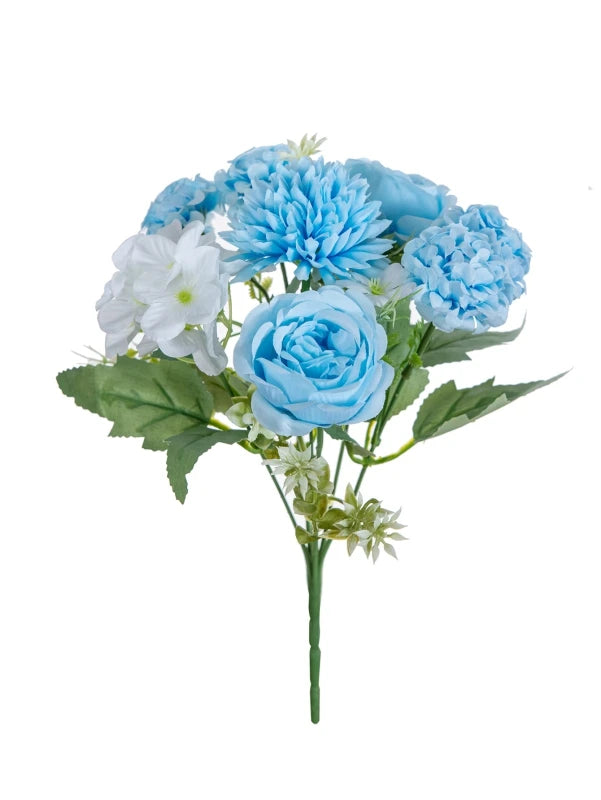 Artificial Silk Hydrangea Rose Bouquet | Home & Wedding Decor