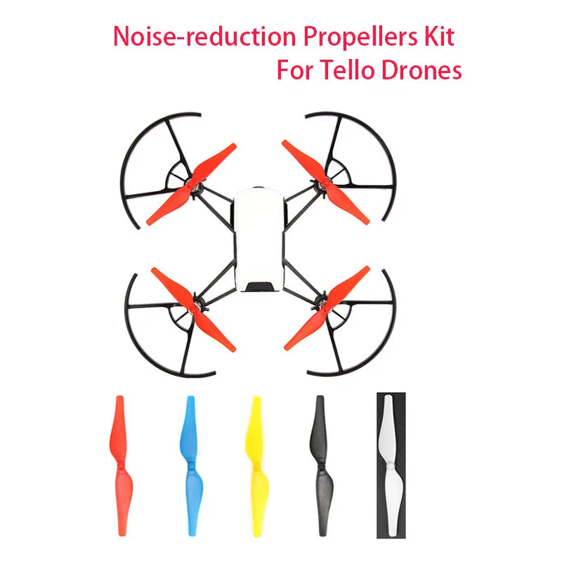 4Pcs/set Noise-reduction Propellers Kit for Tello Drones Spare Accessory Lightweight Props Blade Replacement Propeller Peaceful Pleasures Health and Wellness