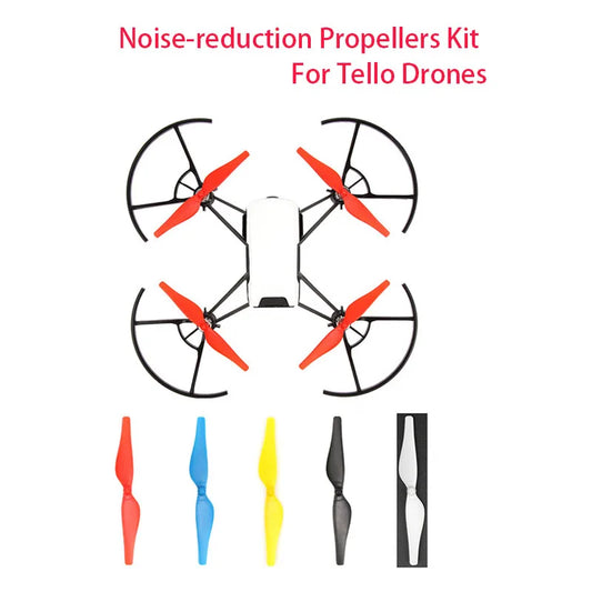 4Pcs/set Noise-reduction Propellers Kit for Tello Drones Spare Accessory Lightweight Props Blade Replacement Propeller Peaceful Pleasures Health and Wellness