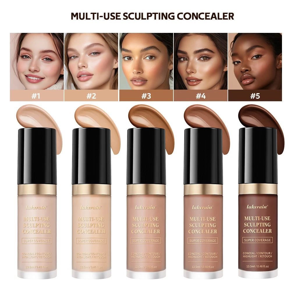 Foundation Coverage Concealer Multi-Use Cream Oil Free Long Lasting Hydrating Cover Contour Highlight and Retouch Face Makeup Peaceful Pleasures Health and Wellness