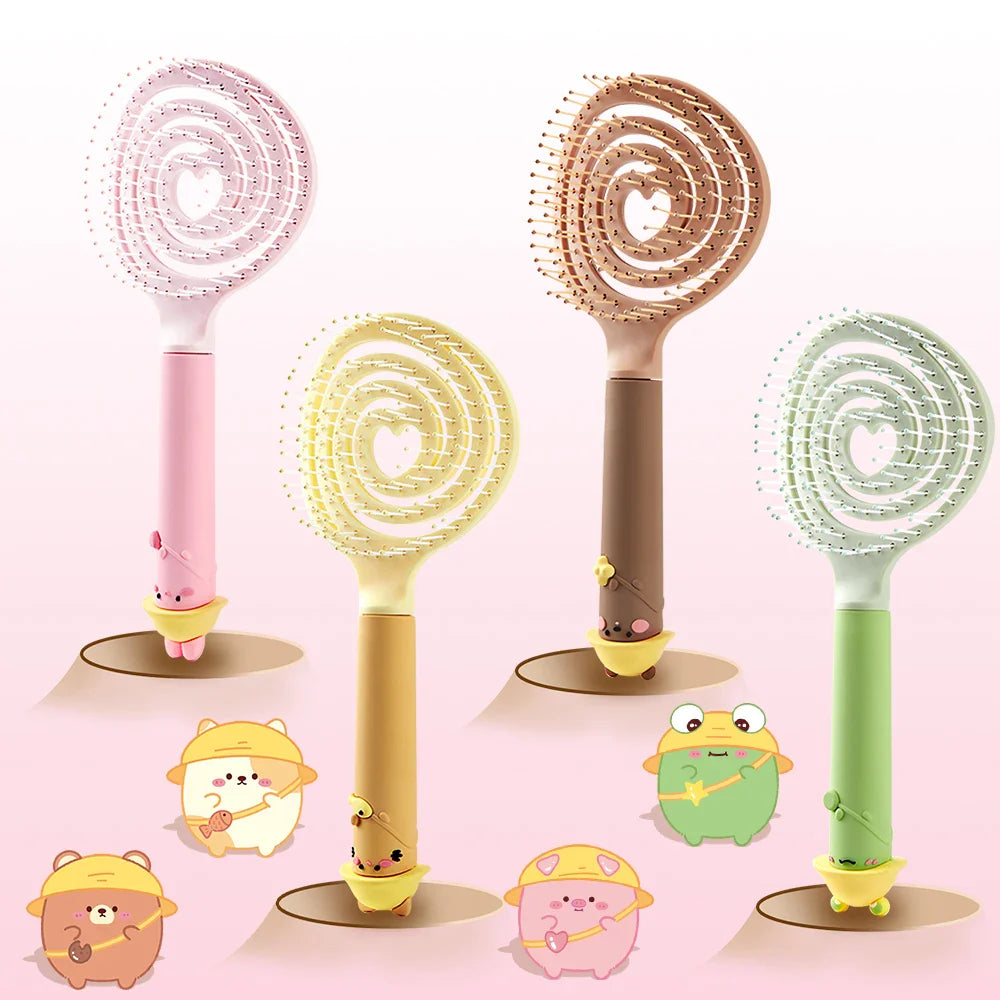 Heart Hollow Airbag Cushion Comb – Anti-Static Scalp Massager