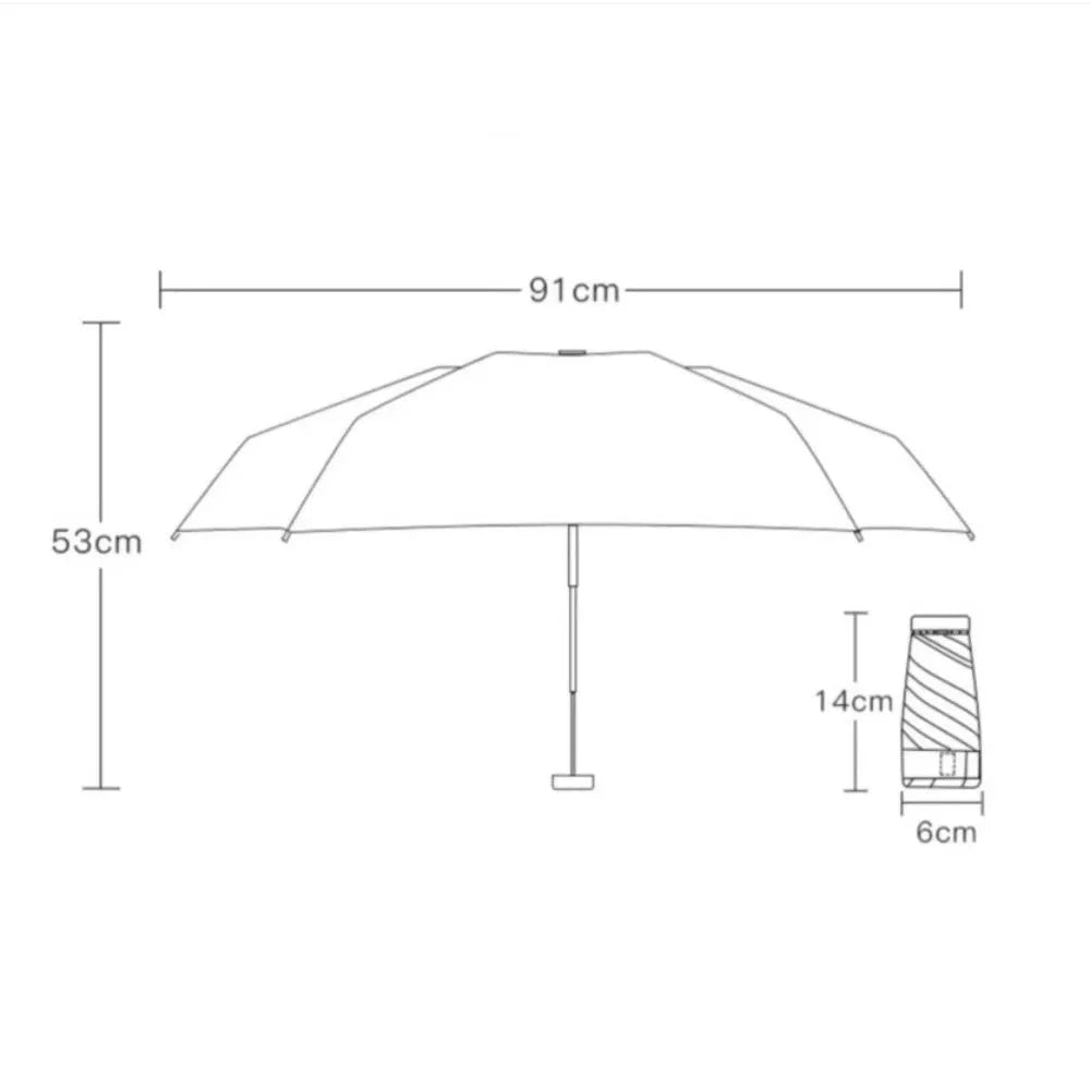 Portable Ultraviolet Protection Pocket Rain Umbrella Ultralight Dual Use Sun Umbrella Wind Resistant Mini Pocket Parasol Outdoor Peaceful Pleasures Health and Wellness