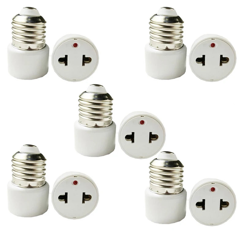 1 E27 ABS US EU Plug Connector Accessories Bulb Holder Lighting