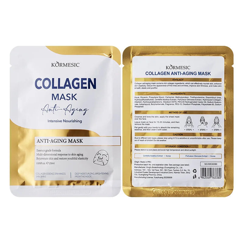 Gold Collagen Face Mask – Moisturizing, Anti-Wrinkle & Brightening