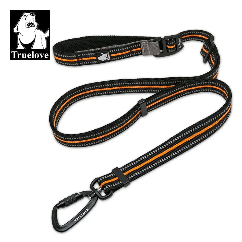 Truelove Hands-Free Reflective Dog Leash with Carabiner TLL2671 Dog Leashes Peaceful Pleasures Health and Wellness orange length 110-120CM China Mainland