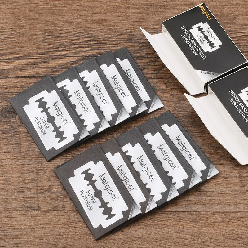 100-Pack Double Edge Safety Razor Blades | Stainless Steel