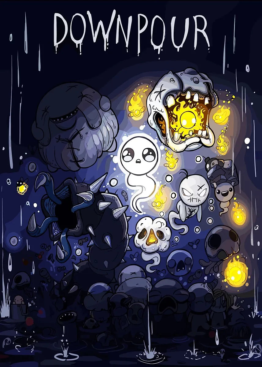 Binding of Isaac Canvas Wall Art | Roguelike Game Poster Print