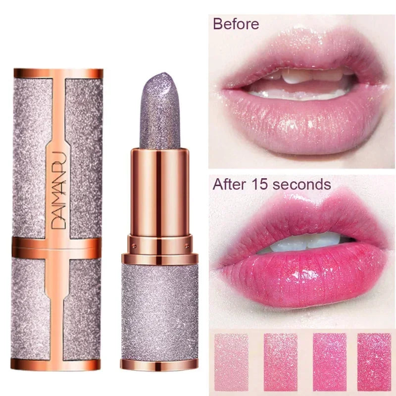 Color-Changing Glitter Lipstick | Waterproof Moisturizing Lip Tint