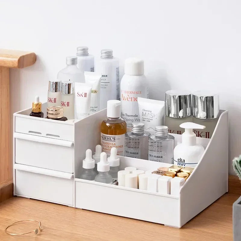 3 Layers Desktop Sundries Cosmetic Box Lipstick skincare products Storage Box Dresser Drawer Type Plastic Jewelry Storage Rack Peaceful Pleasures Health and Wellness