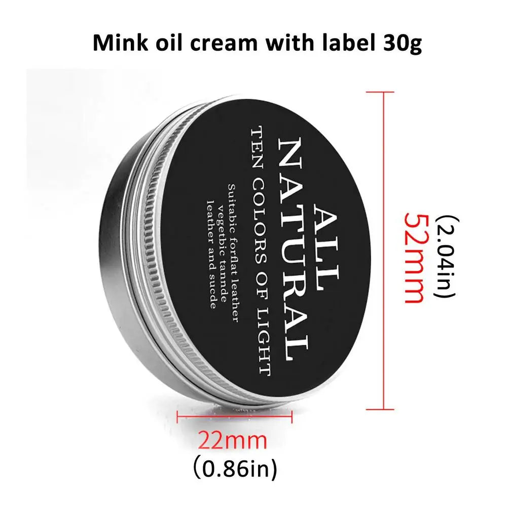 30/50/100g Leather Care Cream Mink Oil Cream For Leather Shoes Bags Leather Maintenance Cream Practical Leathercraft Accessories Peaceful Pleasures Health and Wellness 30g China Mainland