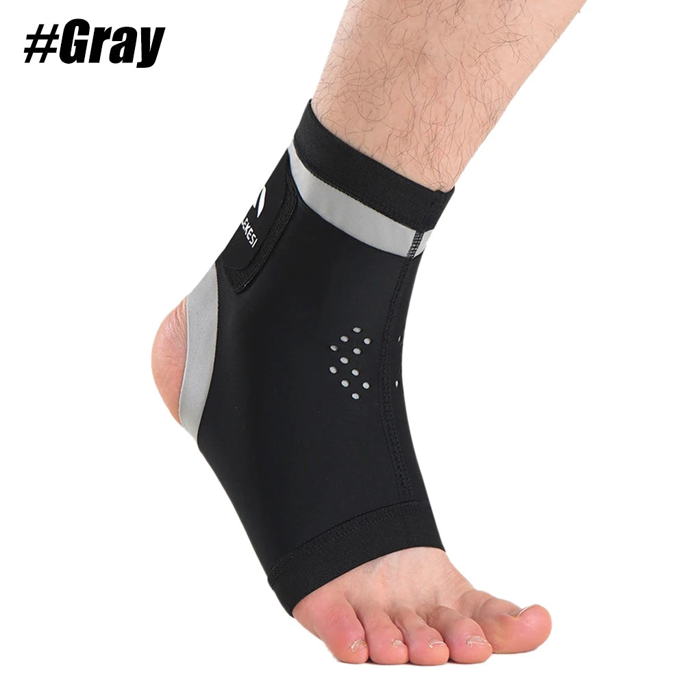 1PCS Sports Neoprene Ankle Support Sleeve, Ankle Pain Relief Support for Men and Women, Ideal for Sprains, Strains, Arthritis Peaceful Pleasures Health and Wellness Gray-1PCS L