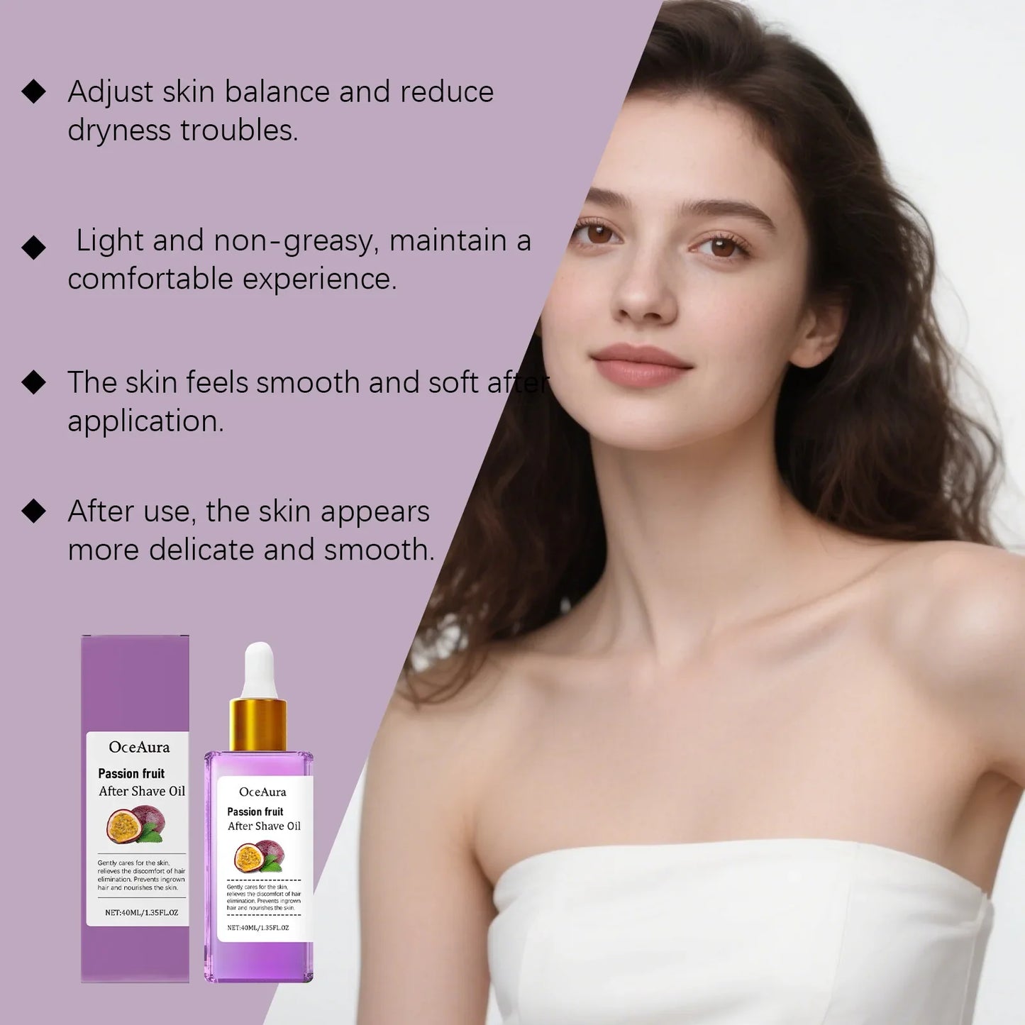 OCEAURA Passion Fruit Hair Removal Essential Oil 40ml