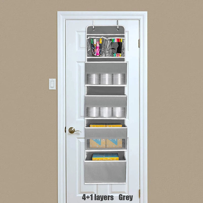 Over the Door Hanging Organizer – 1–5 Pockets, Wall Mount
