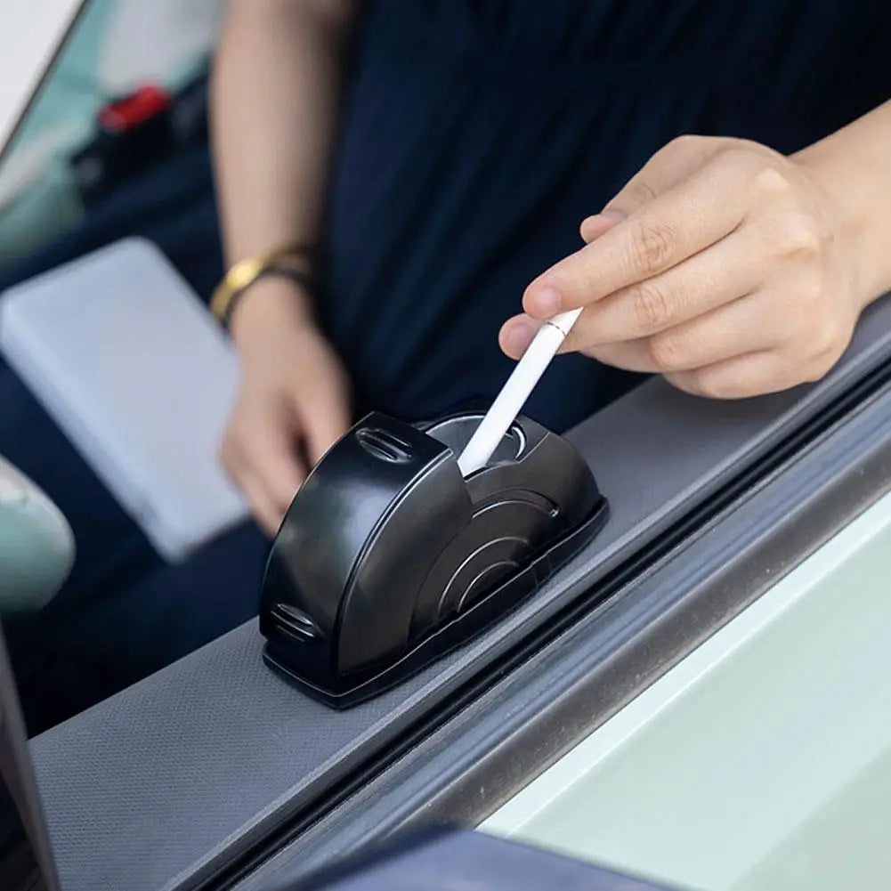 Car Door Ashtray with Lid – Smokeless Portable Auto Ash Tray