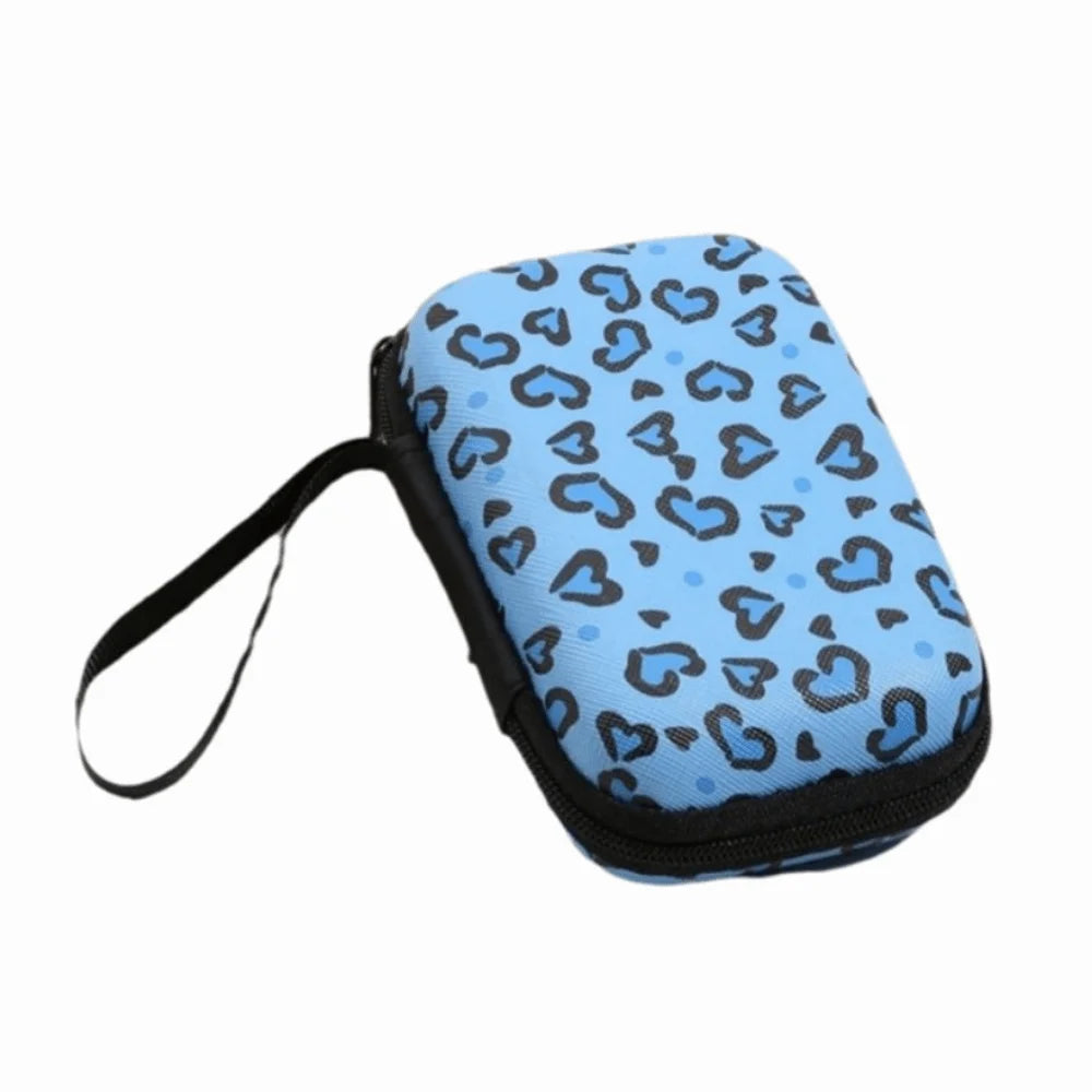 Leopard Print Hard Shell Cable & Gadget Organizer Pouch
