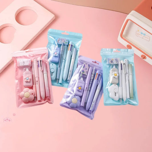 7-in-1 Kids Kawaii Stationery Set – Back to School Gift Kids Stationery Set Peaceful Pleasures Health and Wellness