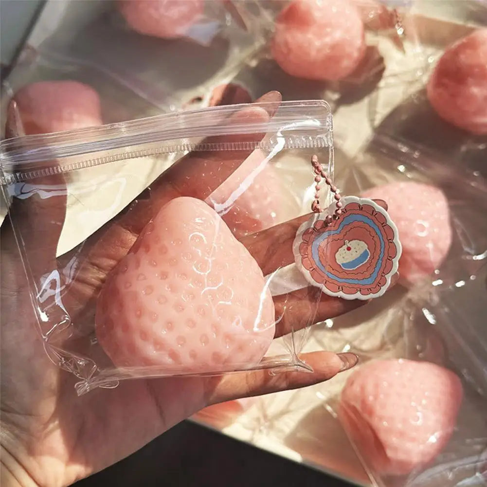 Strawberry Squishy Fidget Toy – Cute Squeeze Ball for Relaxation