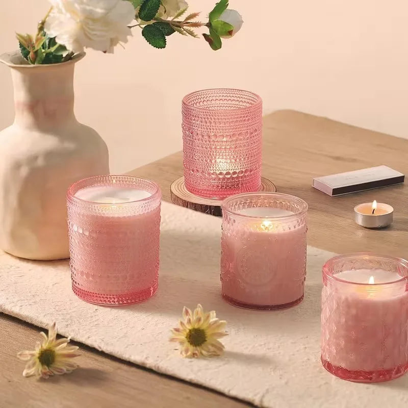12-Pack Glass Candle Holders | Multicolor Table Decor & DIY Jars
