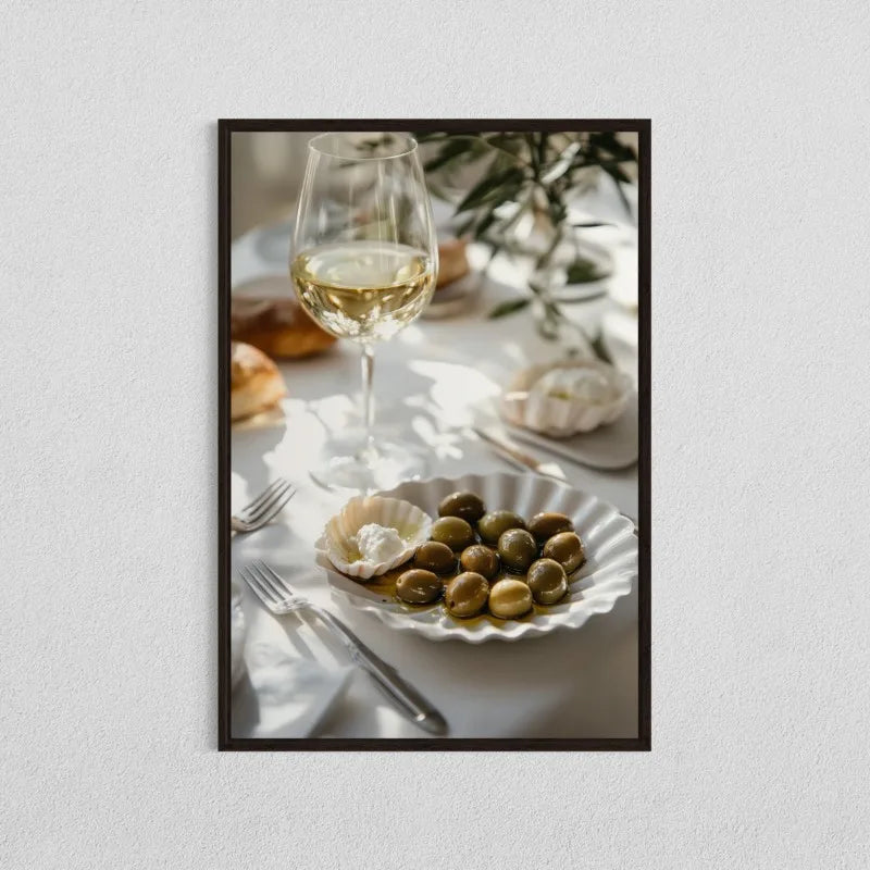 Minimalist Olive Tree Canvas Wall Art | Mediterranean Decor