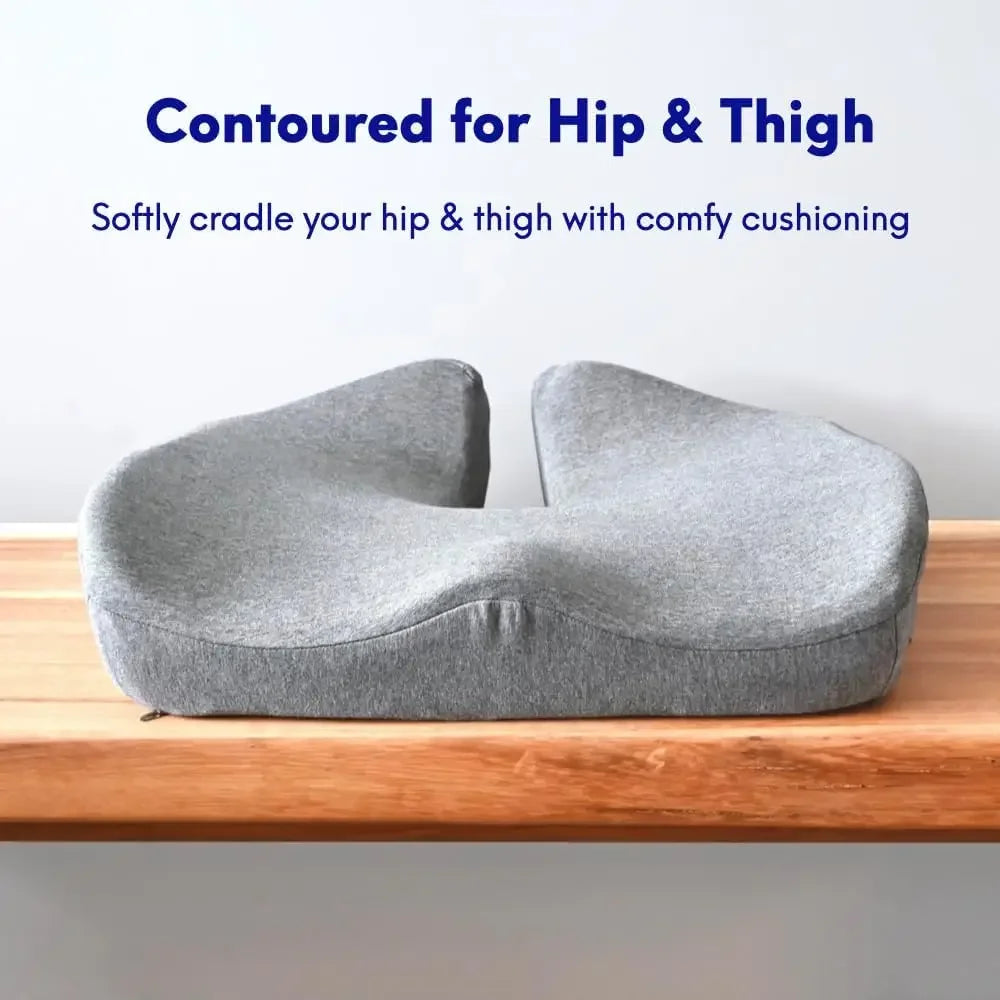 Ergonomic Memory Foam Seat Cushion – Hip, Tailbone & Sciatica Relief Peaceful Pleasures Health and Wellness