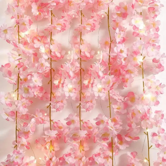 Cherry Blossom String Lights Flower Garland – Wedding & Party Decor Flower String Lights Peaceful Pleasures Health and Wellness