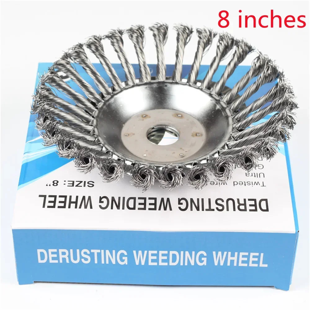 6" & 8" Steel Wire Weed Brush Cutter Head | Universal Trimmer Disc Peaceful Pleasures Health and Wellness