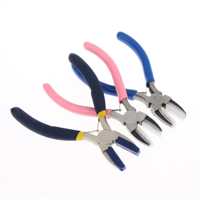 Non-slip PVC Handle Flat Nose Pliers Double Nylon Jaw Pliers Jewelry Plier Wire Straightentener Craft DIY Jewelry Making Peaceful Pleasures Health and Wellness