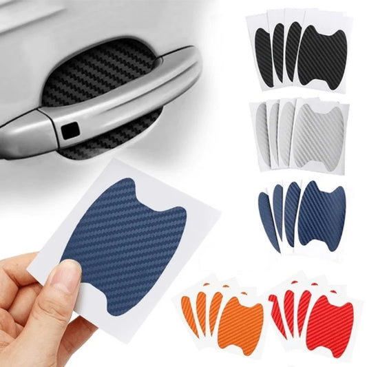 Car Door Handle Scratch Resistant Sticker Carbon Fiber Texture Peaceful Pleasures Health and Wellness