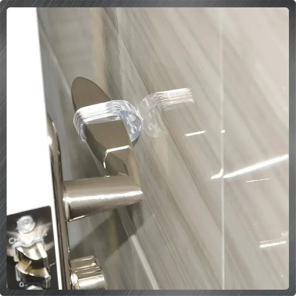 PVC Door Handle Wall Protector Bumper Stoppers – Clear 1–8 Pcs