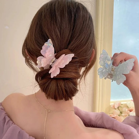 Fairy Butterfly Hair Claw Clip – French Retro Acetate Style Hair Claw Clip Peaceful Pleasures Health and Wellness