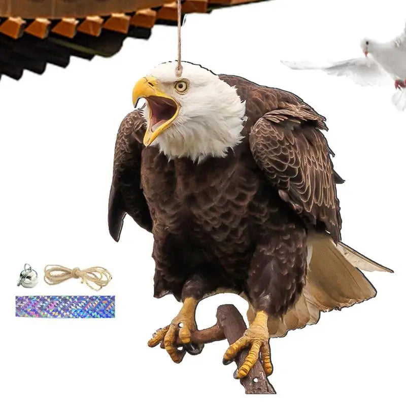 Bird Repel Scarecrow Durable Owl Scarer Pendant Bird Repellent Bell Pastoral Orchard Bird Scare Home Suppies (2D Flat style) Peaceful Pleasures Health and Wellness